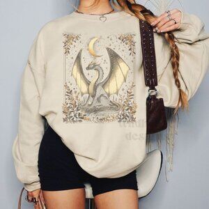 Mystical Dragon Sweatshirt, Dragon Shirt - Sand